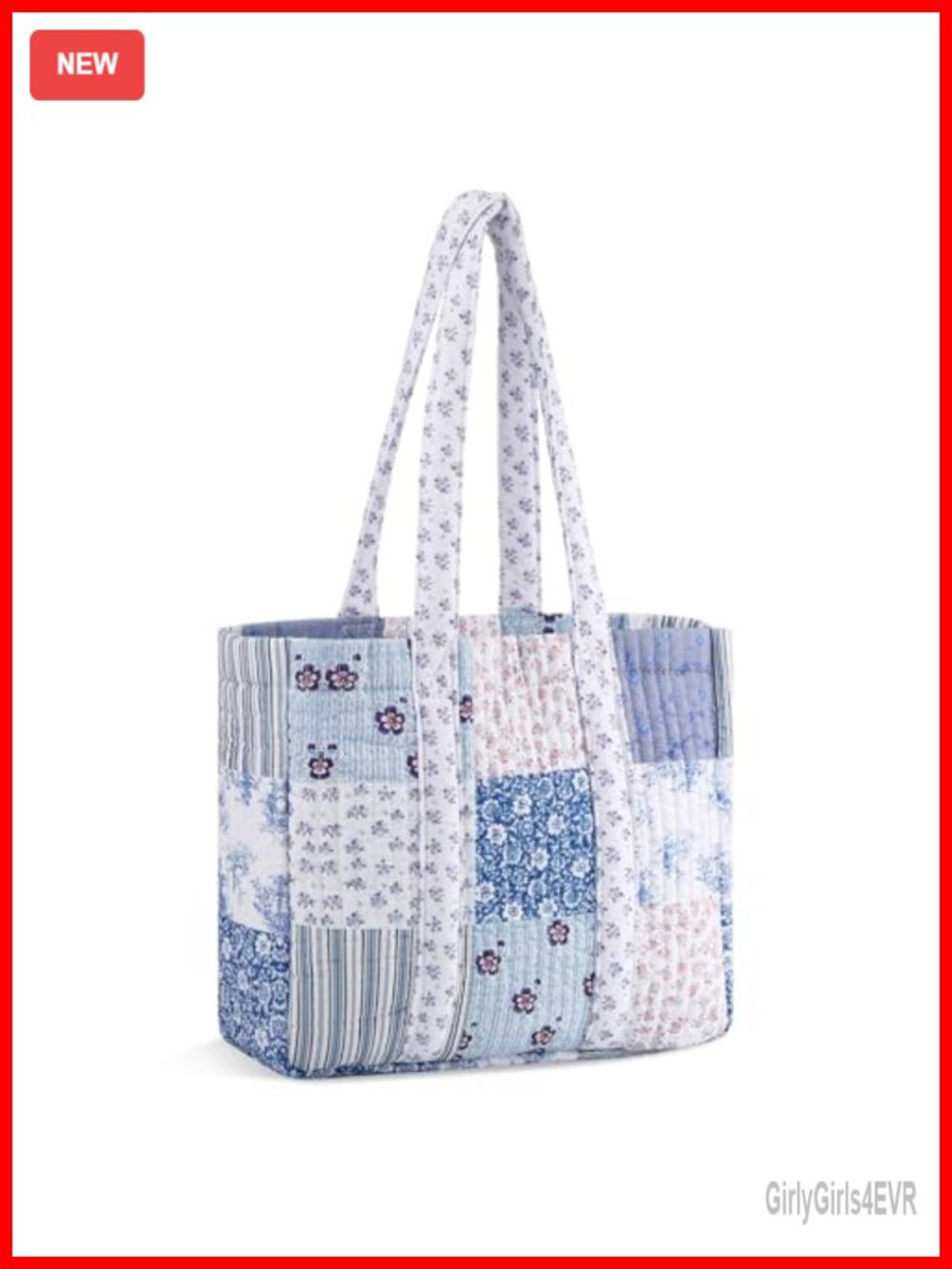 Quilted Patchwork Tote Bag for Women Cotton Shoulder Bag Handbag
